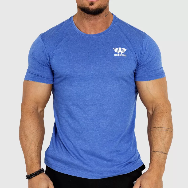 Pánske športové tričko Iron Aesthetics Washed, modré-1