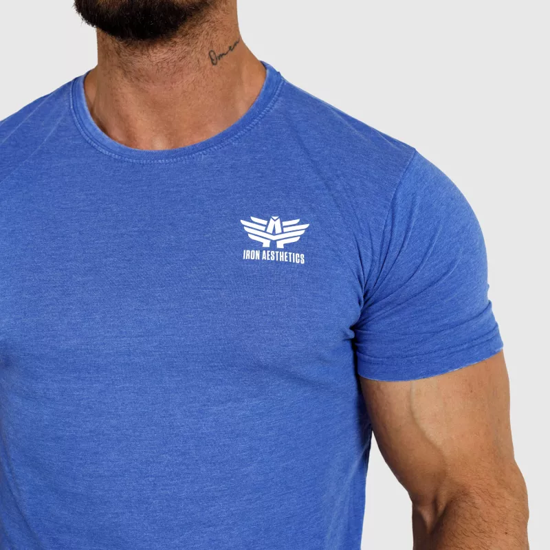 Pánske športové tričko Iron Aesthetics Washed, modré-5