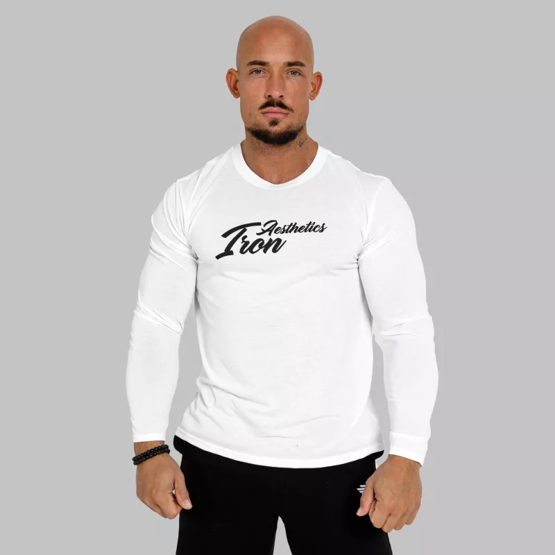 Funkčné tričko s dlhým rukávom Iron Aesthetics Charge, biele-4