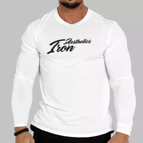 Funkčné tričko s dlhým rukávom Iron Aesthetics Charge, biele