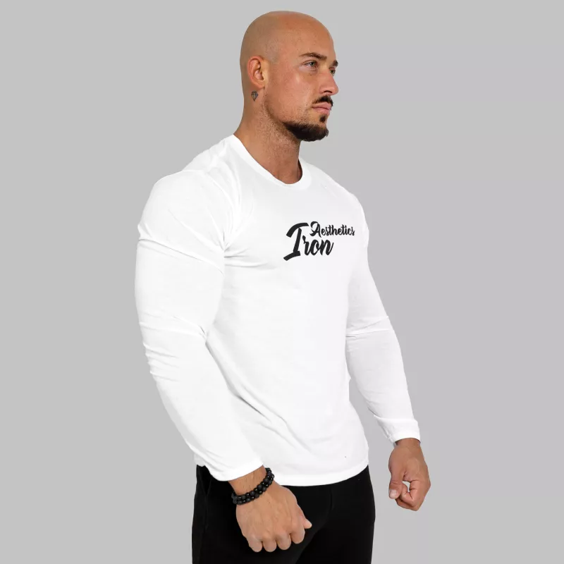 Funkčné tričko s dlhým rukávom Iron Aesthetics Charge, biele-2