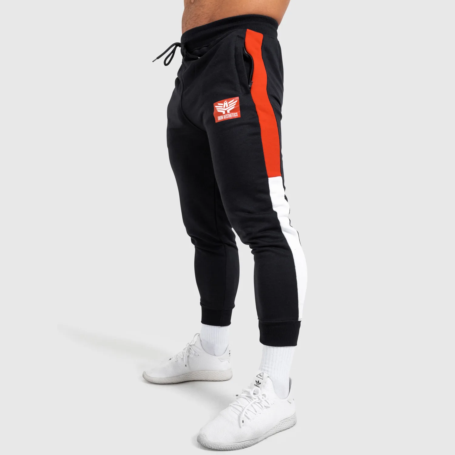 Jogger tepláky Iron Aesthetics Tricolora, čierne-1