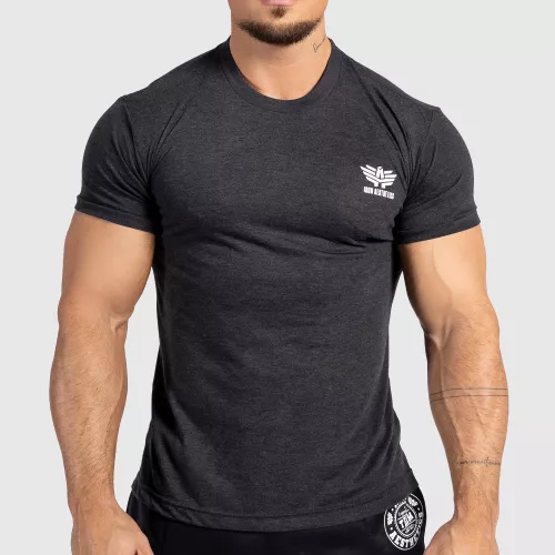 Pánske športové tričko Iron Aesthetics Tri-Blend, čierne