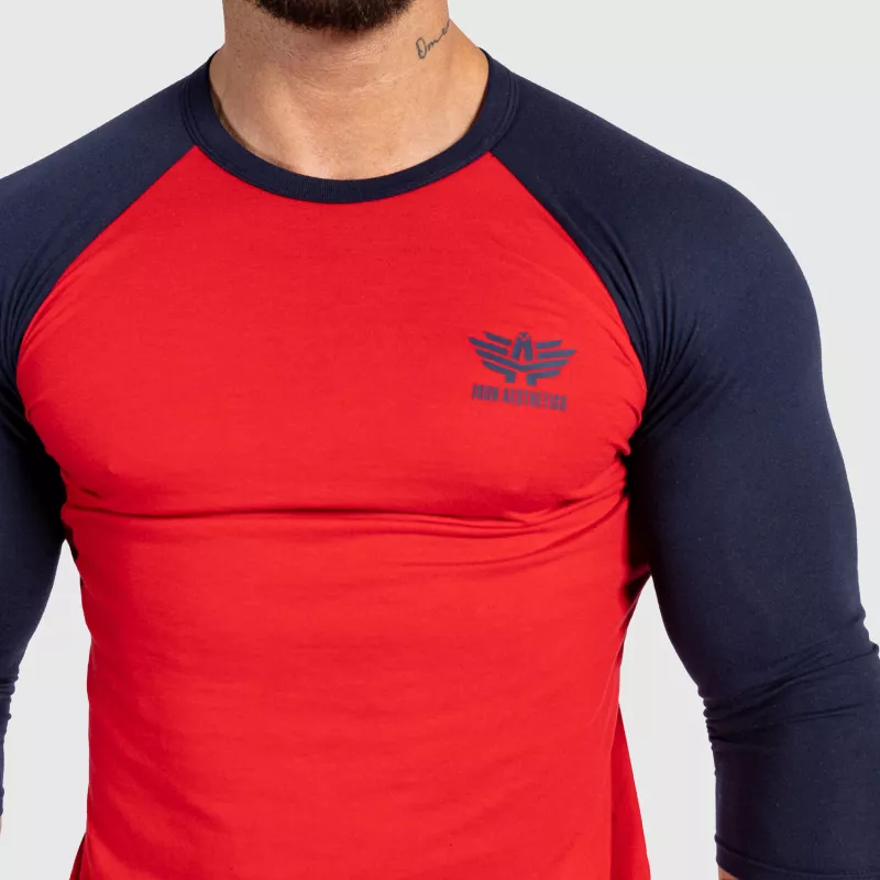 Pánske 3/4 tričko Iron Aesthetics Outline, red/navy-5
