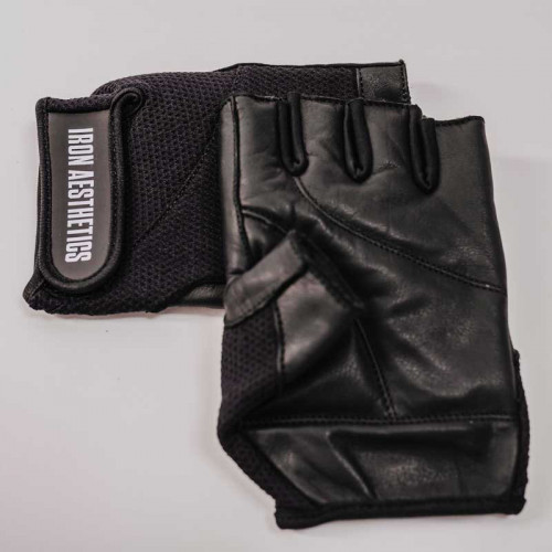 Fitness rukavice Iron Aesthetics, čierne
