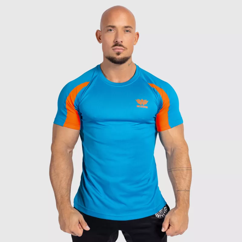 Pánske športové tričko Iron Aesthetics Contrast, blue/orange-4