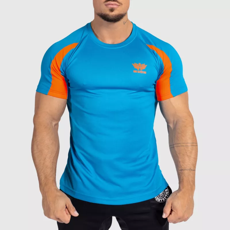 Pánske športové tričko Iron Aesthetics Contrast, blue/orange-1