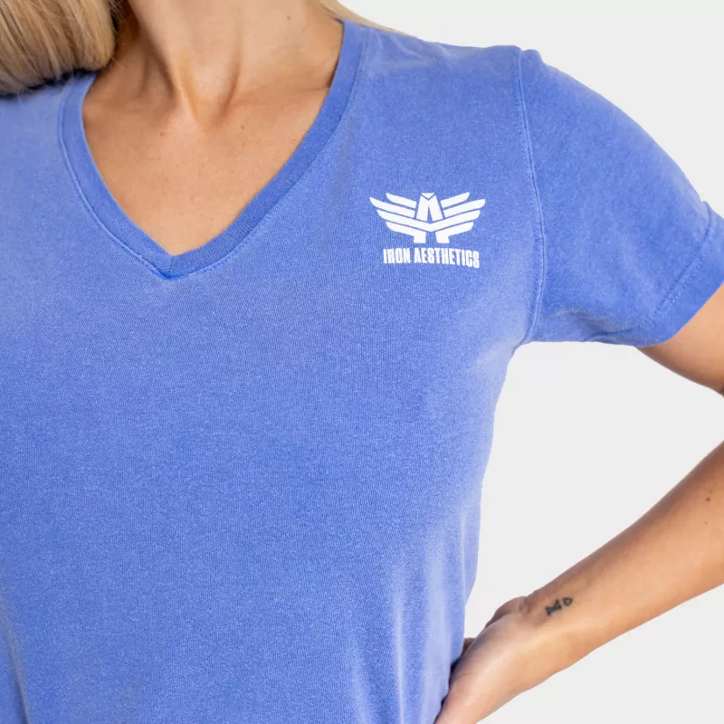 Dámske športové tričko Iron Aesthetics V-Lady, modré-4