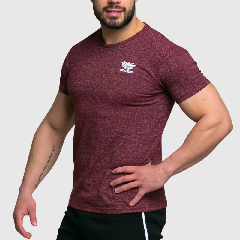 Pánske športové tričko Iron Aesthetics Regenerate, bordové-1