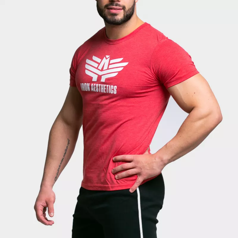 Pánske športové tričko Iron Aesthetics Fitsy, červené-1