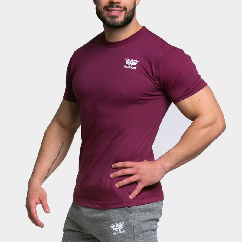 Pánske športové tričko Iron Aesthetics Tri-Blend, bordové-1