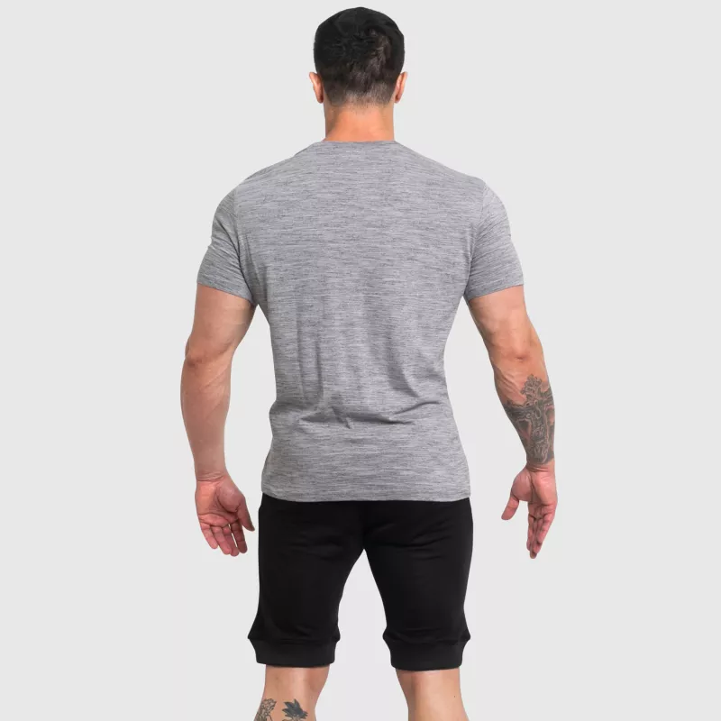Pánske fitness tričko Iron Aesthetics Cosmic, grey/black-6