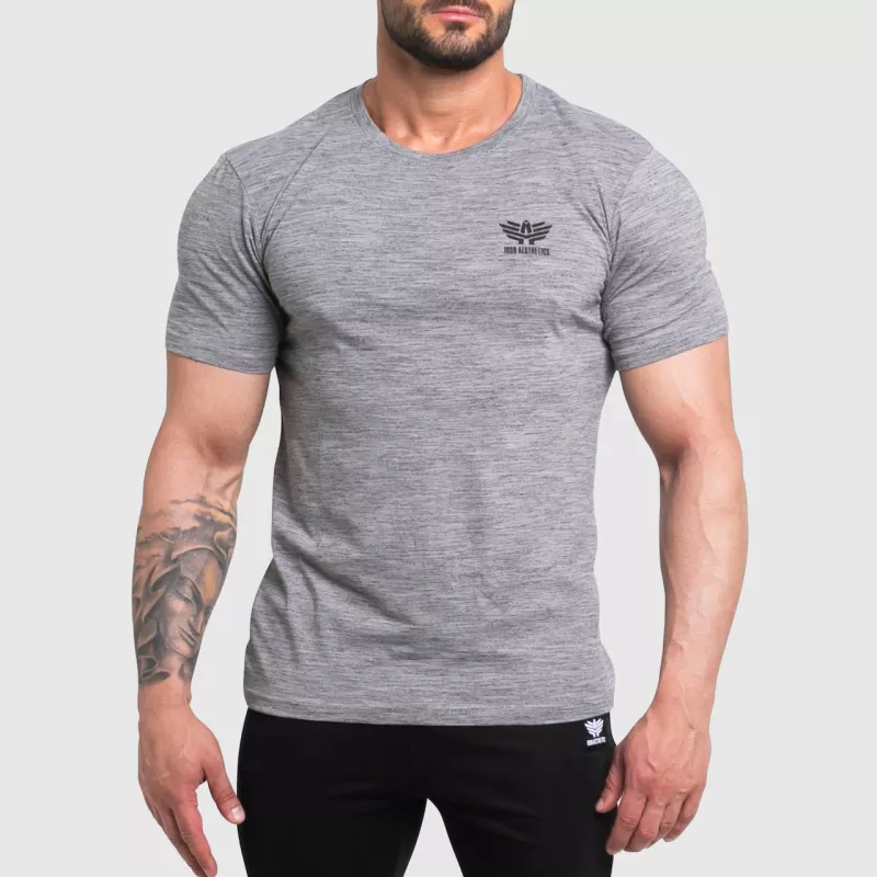 Pánske fitness tričko Iron Aesthetics Cosmic, grey/black-1