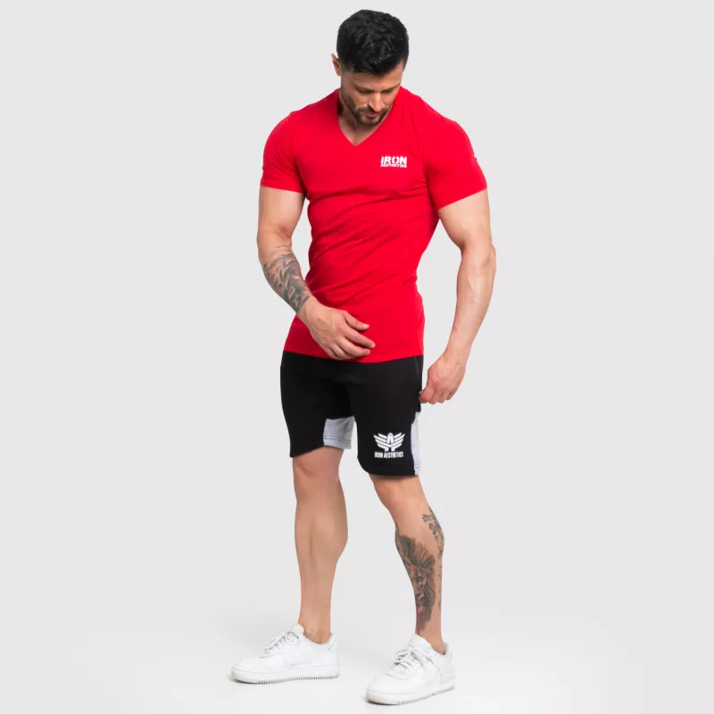 Pánske fitness tričko Iron Aesthetics Explore, červené-4
