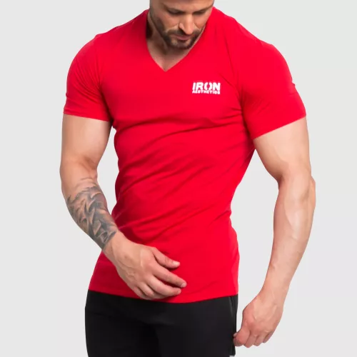 Pánske fitness tričko Iron Aesthetics Explore, červené