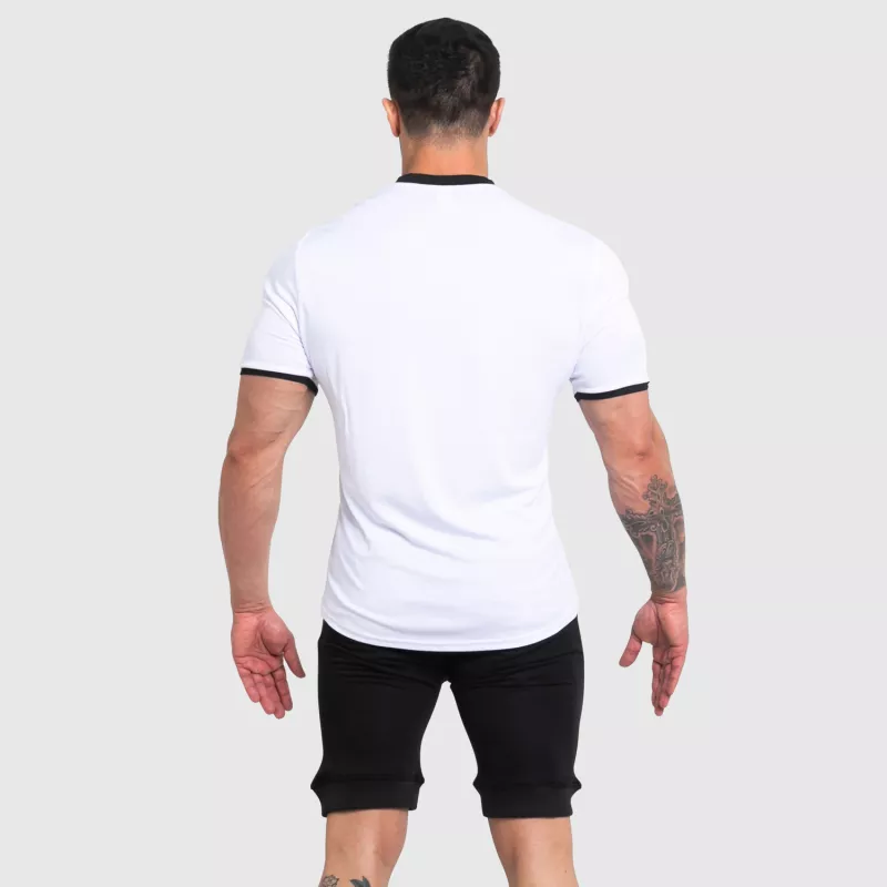 Funkčné športové tričko Iron Aesthetics Collar, white/black-7