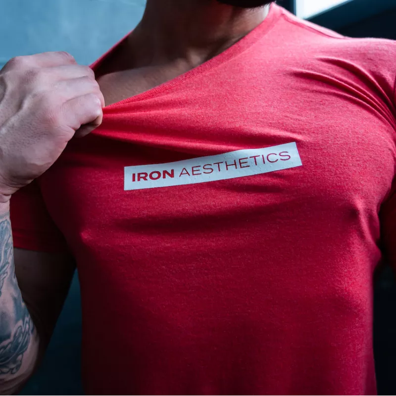 Pánske športové tričko Iron Aesthetics Vector, červené-8