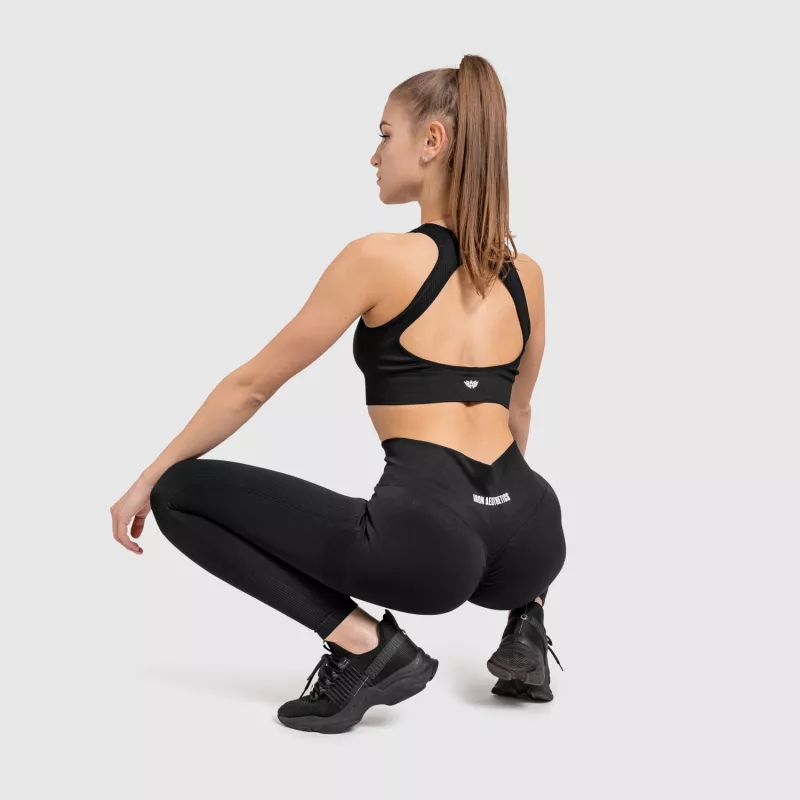 Bezšvová fitness súprava Iron Aesthetics Seamless Butt, čierna-1