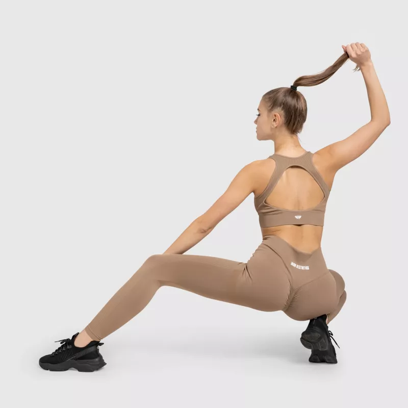Bezšvová fitness súprava Iron Aesthetics Seamless Butt, béžová-2