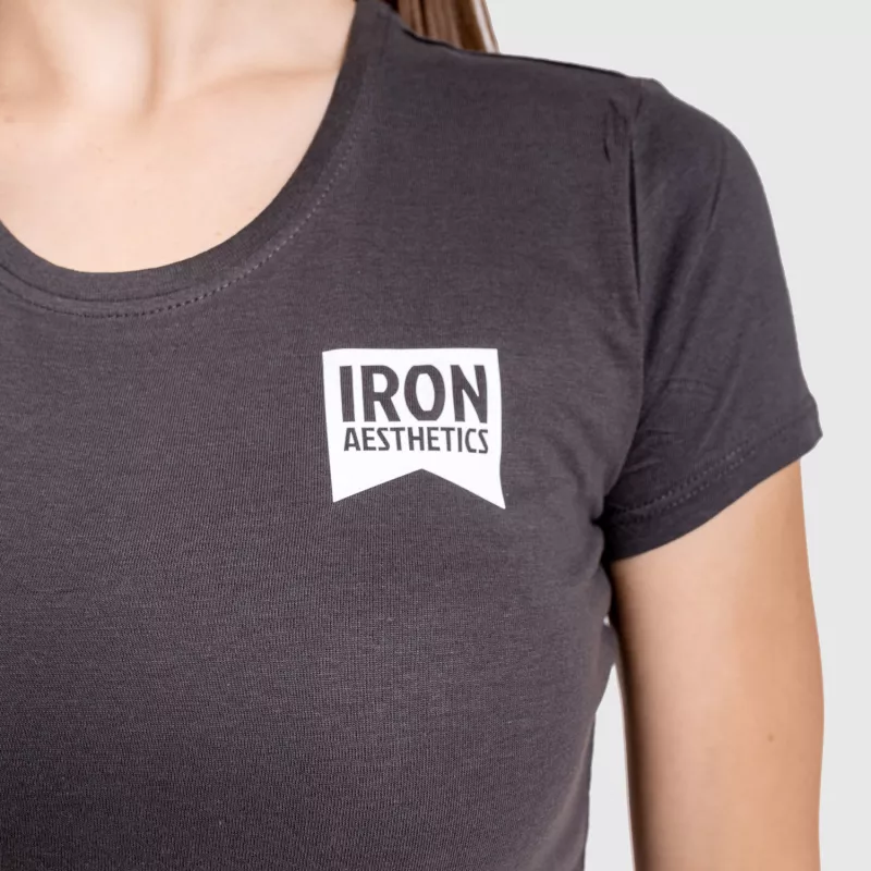 Dámske tričko Iron Aesthetics Energy, tmavosivé-6
