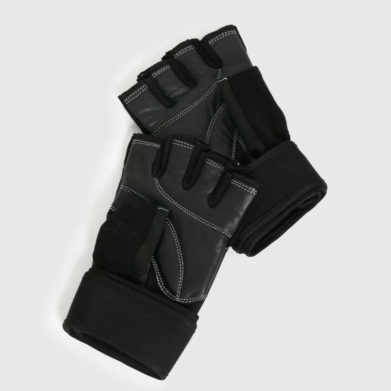 Fitness rukavice Iron Aesthetics Leather Lift, čierne-4