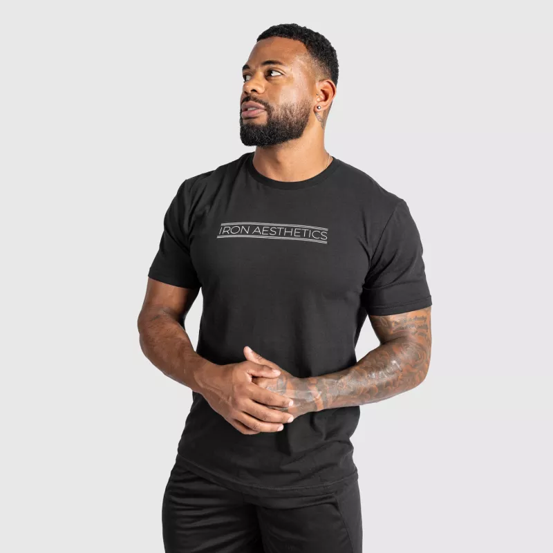 Pánske fitness tričko Iron Aesthetics Glam, čierne-2