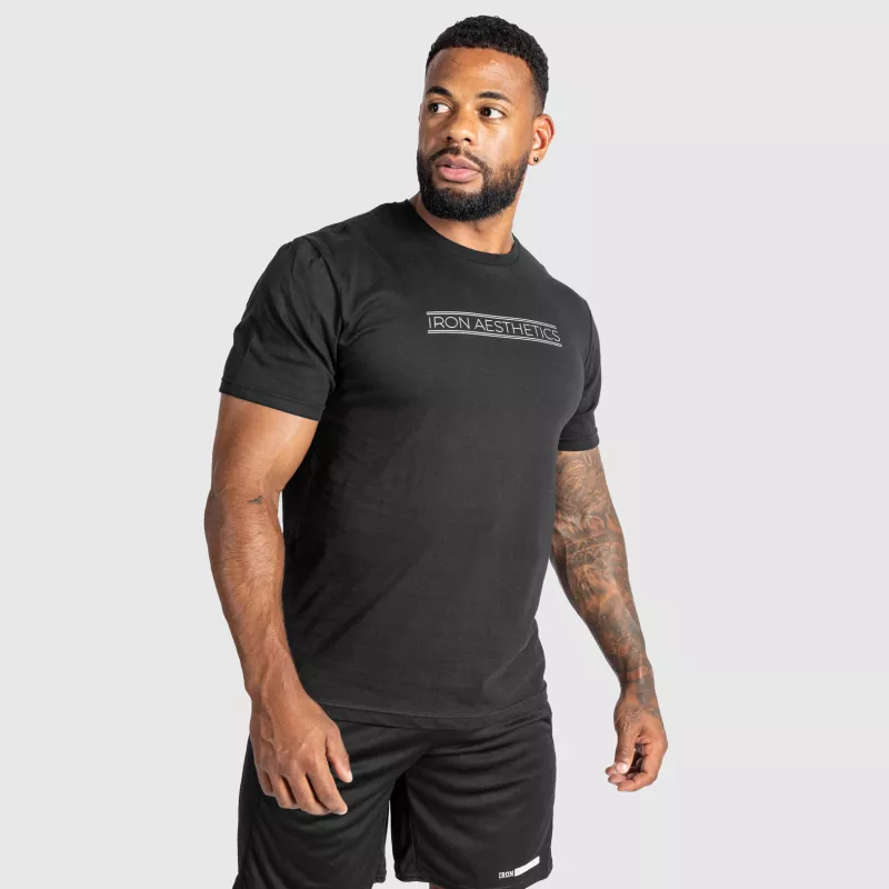 Pánske fitness tričko Iron Aesthetics Glam, čierne-5