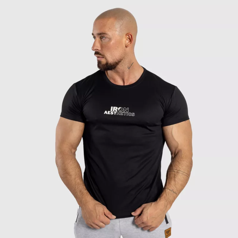 Pánske fitness tričko Iron Aesthetics Split, čierne-5