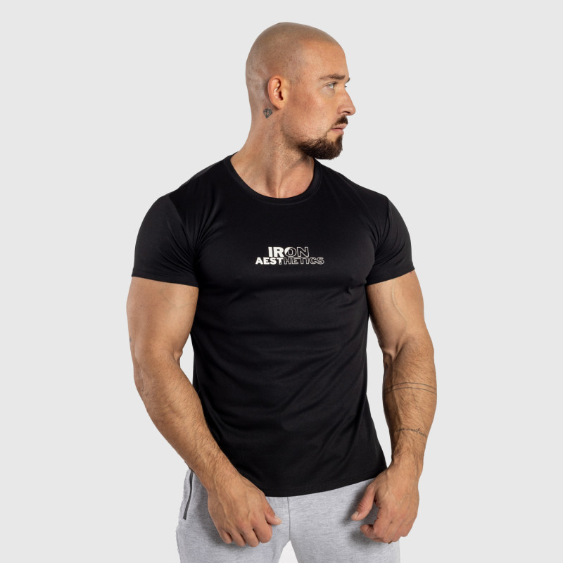 Pánske fitness tričko Iron Aesthetics Split, čierne