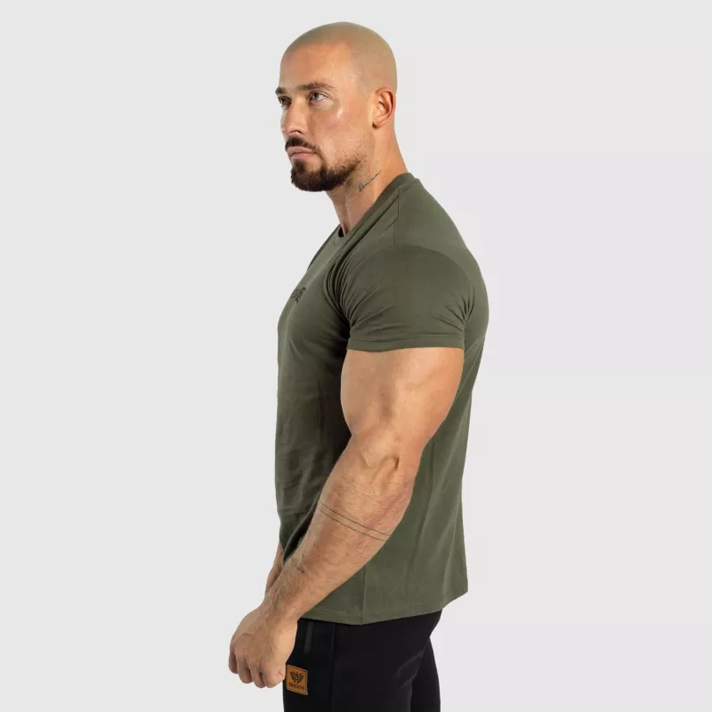 Pánske fitness tričko Iron Aesthetics Gym, vojenská zelená-4
